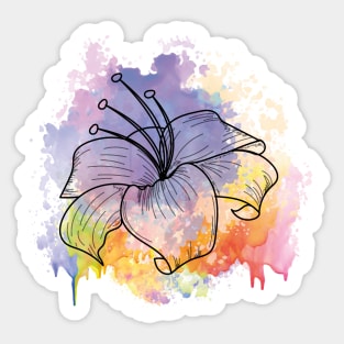 watercolor flower Sticker